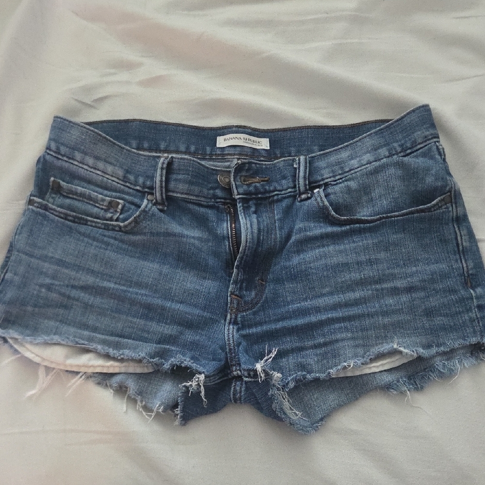 Banana Republic Distressed Blue Jean Shorts